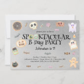 Spooktaculair kinder verjaardagsfeestje kaart (Voorkant)