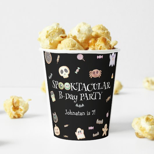 Spooktaculair kinder verjaardagsfeestje papieren bekers