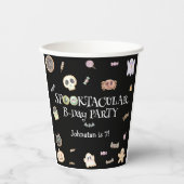 Spooktaculair kinder verjaardagsfeestje papieren bekers (Voorkant)