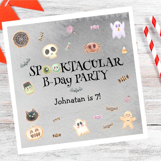 Spooktaculair kinder verjaardagsfeestje servet