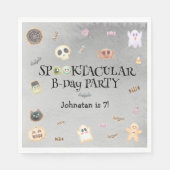 Spooktaculair kinder verjaardagsfeestje servet (Voorkant)