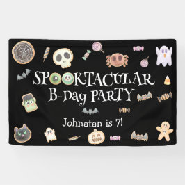 Spooktaculair kinder verjaardagsfeestje spandoek