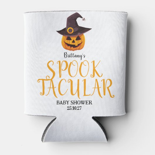 Spooktaculair Oranje Schattige pompoen Baby shower Blikjeskoeler (Voorkant)