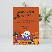 Spooktaculair schattig spook Halloween feest Kaart (Staand voorkant)