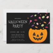 Spooktaculair Snoep & pompoen Halloween Kaart (Voorkant)
