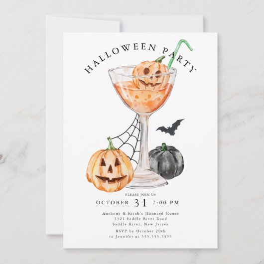 Spooktaculair Soiree Halloween feest Kaart (Voorkant)