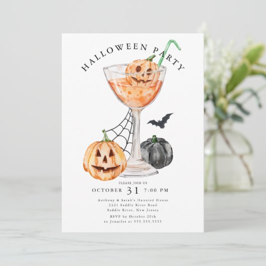 Spooktaculair Soiree Halloween feest Kaart (Staand voorkant)