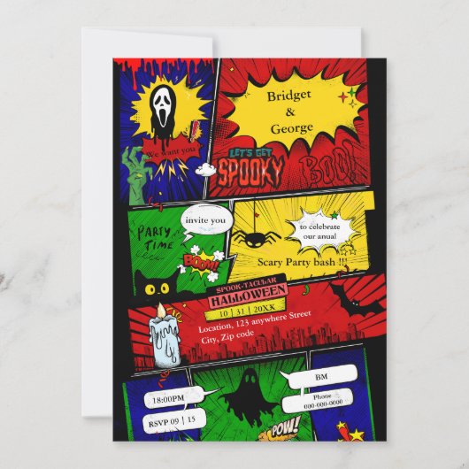 Spooktaculair spook Halloween stripverhaal (Voorkant)