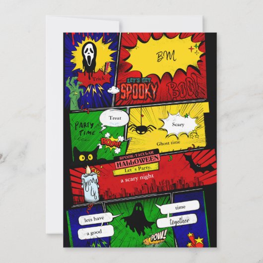 Spooktaculair spook Halloween stripverhaal (Achterkant)