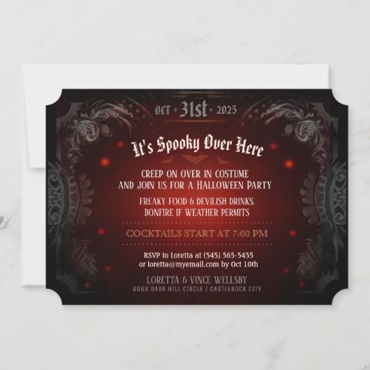 Spooktaculaire avond van de uitnodiging van Fun Ha (Achterkant)