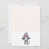 Spooktaculaire Black Cat Pumpkin-pleisterkant Birt Kaart (Achterkant)