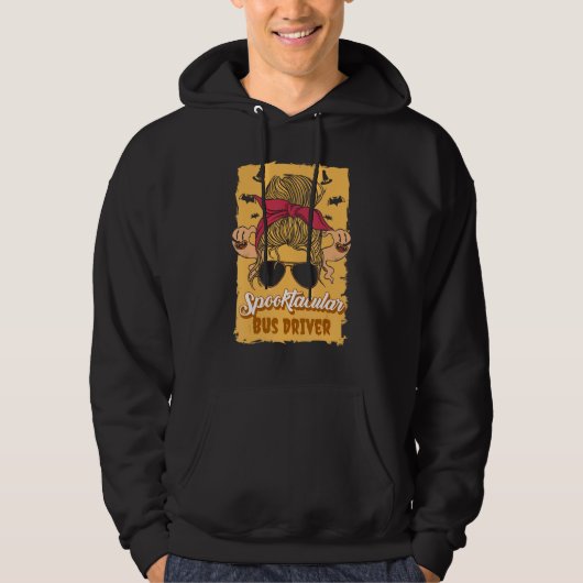 Spooktaculaire buschauffeur Halloween Hoodie (Voorkant)