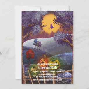 Spooktaculaire Dark Haunted House Halloween Party  Kaart