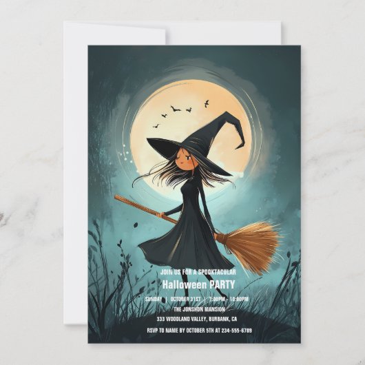 Spooktaculaire Dark Haunted House Halloween Party  Kaart (Voorkant)