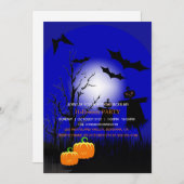 Spooktaculaire Dark Haunted House Halloween Party  Kaart (Voorkant / Achterkant)