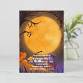 Spooktaculaire Dark Haunted House Halloween Party  Kaart (Staand voorkant)