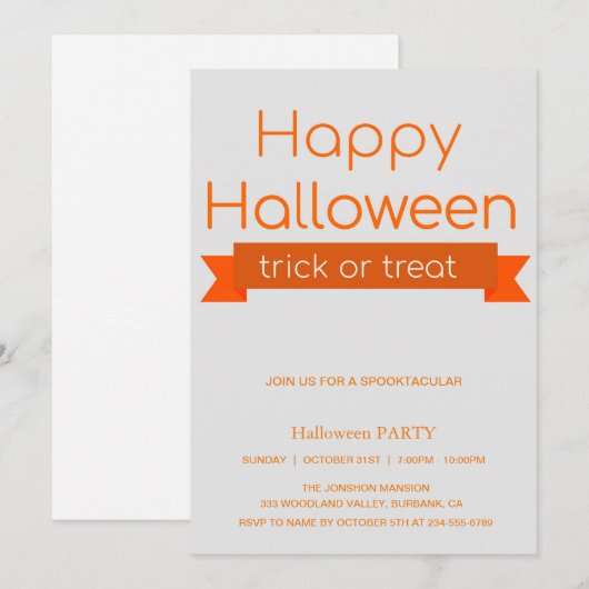 Spooktaculaire Dark Haunted House Halloween Party  Kaart (Voorkant / Achterkant)