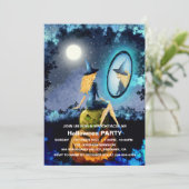 Spooktaculaire Dark Haunted House Halloween Party  Kaart (Staand voorkant)