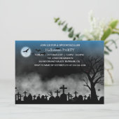 Spooktaculaire Dark Haunted House Halloween Party Kaart (Staand voorkant)