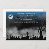 Spooktaculaire Dark Haunted House Halloween Party Kaart (Voorkant / Achterkant)