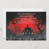 Spooktaculaire Dark Haunted House Halloween Party Kaart (Voorkant)