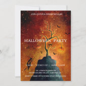 Spooktaculaire Dark Haunted House Halloween Party Kaart (Voorkant)