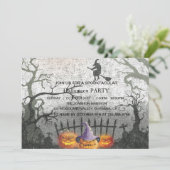 Spooktaculaire Dark Haunted House Halloween Party  Kaart (Staand voorkant)