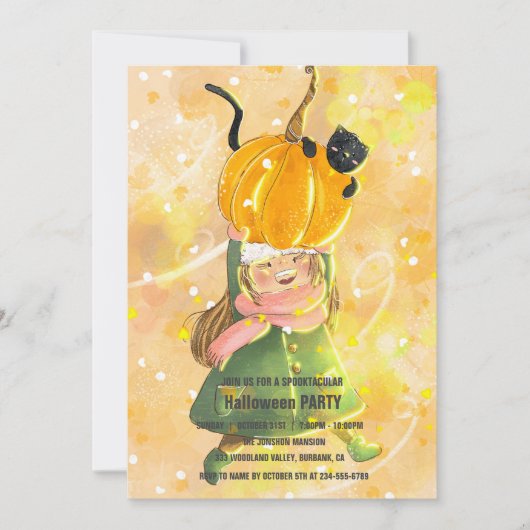 Spooktaculaire Dark Haunted House Halloween Party  Kaart (Voorkant)