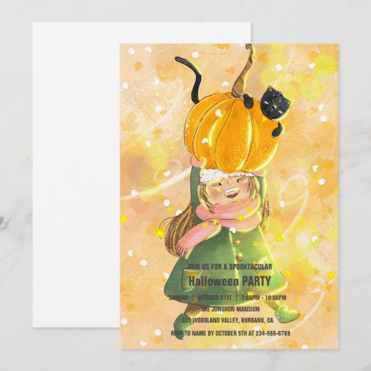 Spooktaculaire Dark Haunted House Halloween Party  Kaart (Voorkant / Achterkant)