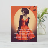 Spooktaculaire Dark Haunted House Halloween Party  Kaart (Staand voorkant)