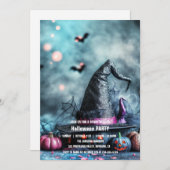 Spooktaculaire Dark Haunted House Halloween Party  Kaart (Voorkant / Achterkant)