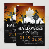 Spooktaculaire Dark Haunted House Halloween Party  Kaart (Voorkant / Achterkant)