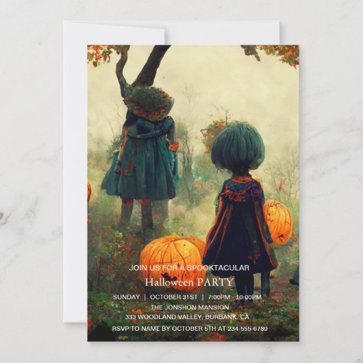 Spooktaculaire Dark Haunted House Halloween Party  Kaart (Voorkant)