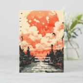 Spooktaculaire Dark Haunted House Halloween Party  Kaart (Staand voorkant)