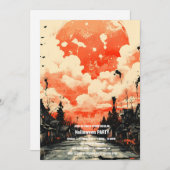 Spooktaculaire Dark Haunted House Halloween Party  Kaart (Voorkant / Achterkant)