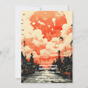 Spooktaculaire Dark Haunted House Halloween Party  Kaart