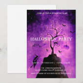 Spooktaculaire Dark Haunted House Halloween Party Kaart (Voorkant / Achterkant)