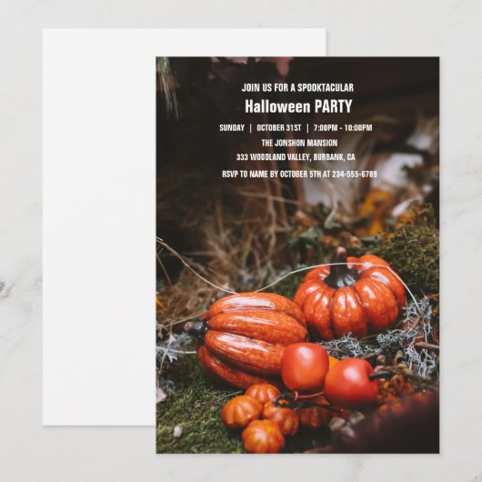 Spooktaculaire Dark Haunted House Halloween Party  Kaart (Voorkant / Achterkant)