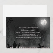 Spooktaculaire Dark Haunted House Halloween Party Kaart (Voorkant / Achterkant)