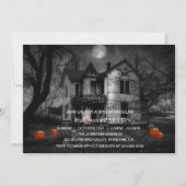 Spooktaculaire Dark Haunted House Halloween Party Kaart (Voorkant)