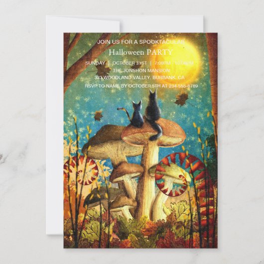 Spooktaculaire Dark Haunted House Halloween Party  Kaart (Voorkant)