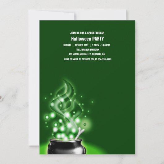 Spooktaculaire Dark Haunted House Halloween Party  Kaart (Voorkant)