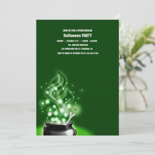 Spooktaculaire Dark Haunted House Halloween Party  Kaart (Staand voorkant)