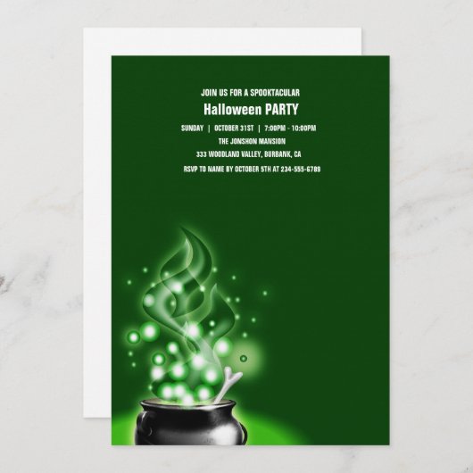 Spooktaculaire Dark Haunted House Halloween Party  Kaart (Voorkant / Achterkant)