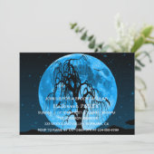 Spooktaculaire Dark Haunted House Halloween Party Kaart (Staand voorkant)