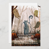 Spooktaculaire Dark Haunted House Halloween Party  Kaart (Voorkant / Achterkant)