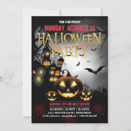 Spooktaculaire donkergehakt House Halloween Kaart