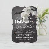 Spooktaculaire Eerie Dark Night Halloween Party Kaart (Staand voorkant)