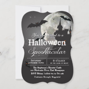 Spooktaculaire Eerie Dark Night Halloween Party Kaart