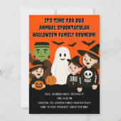 Spooktaculaire familie Halloween reünie uitnodigin Kaart (Voorkant)